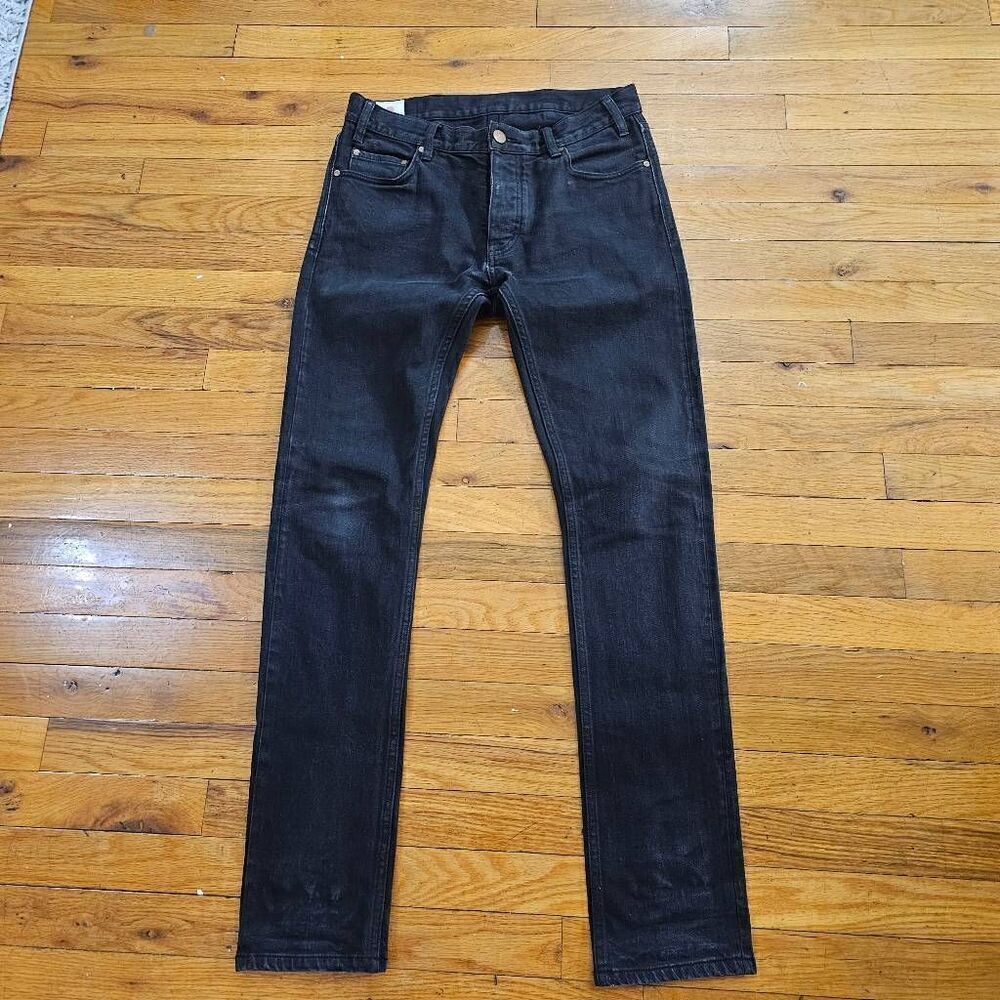 Han Kjobenhavn Mens Black Selvage Denim Jeans 30x31